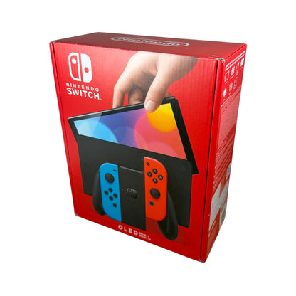 Nintendo Switch OLED Blau/Neon Rot Neu