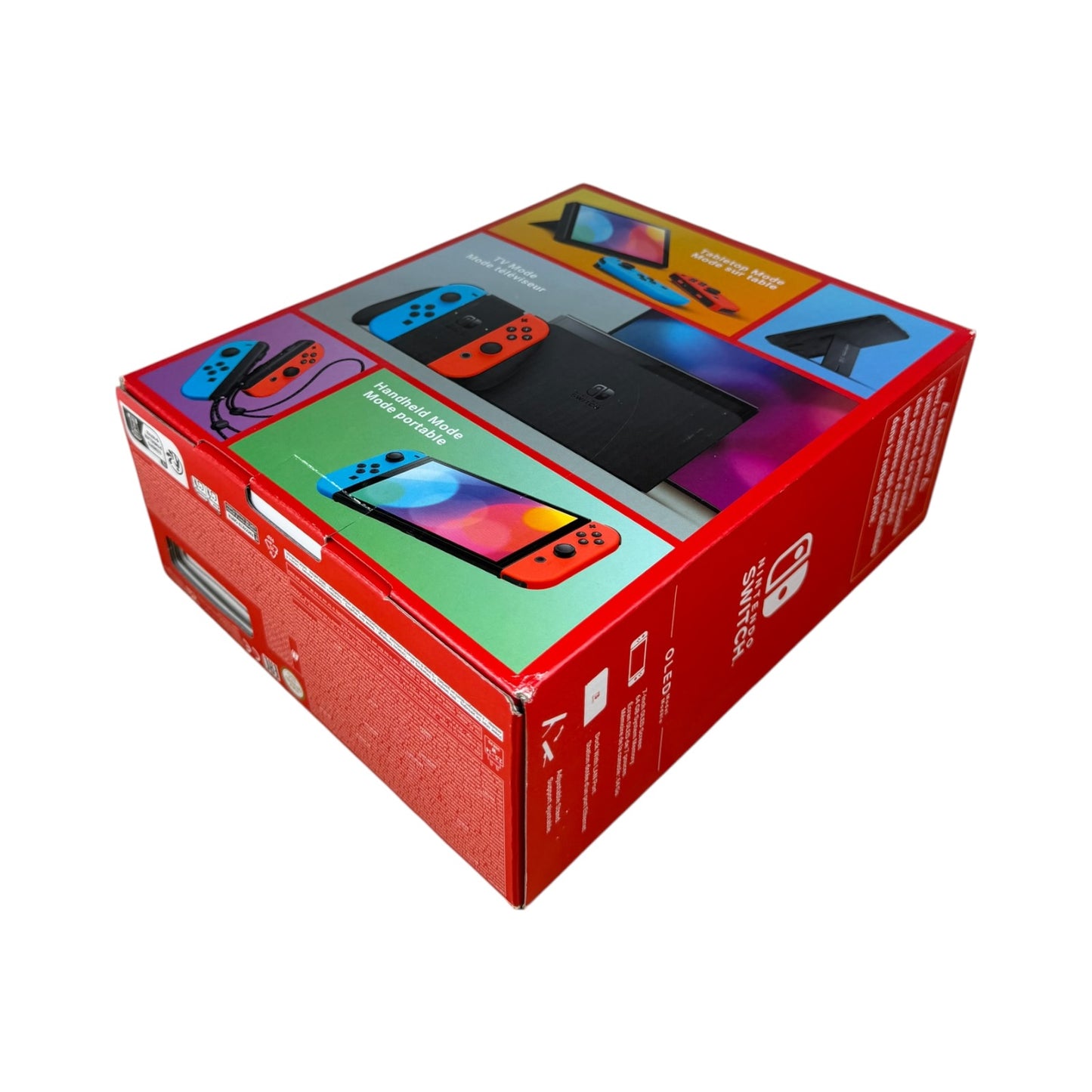 Nintendo Switch OLED Blau/Neon Rot Neu